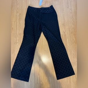 INC International Concepts Black Pants with subtle diamond texture